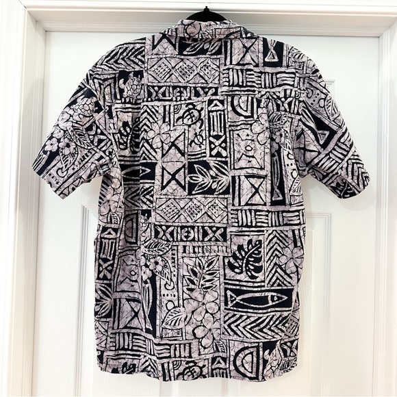 Favant Vintage Hawaiian Aloha Hibiscus Fishing Beach Surf Shirt Mens Button down - Picture 3 of 6